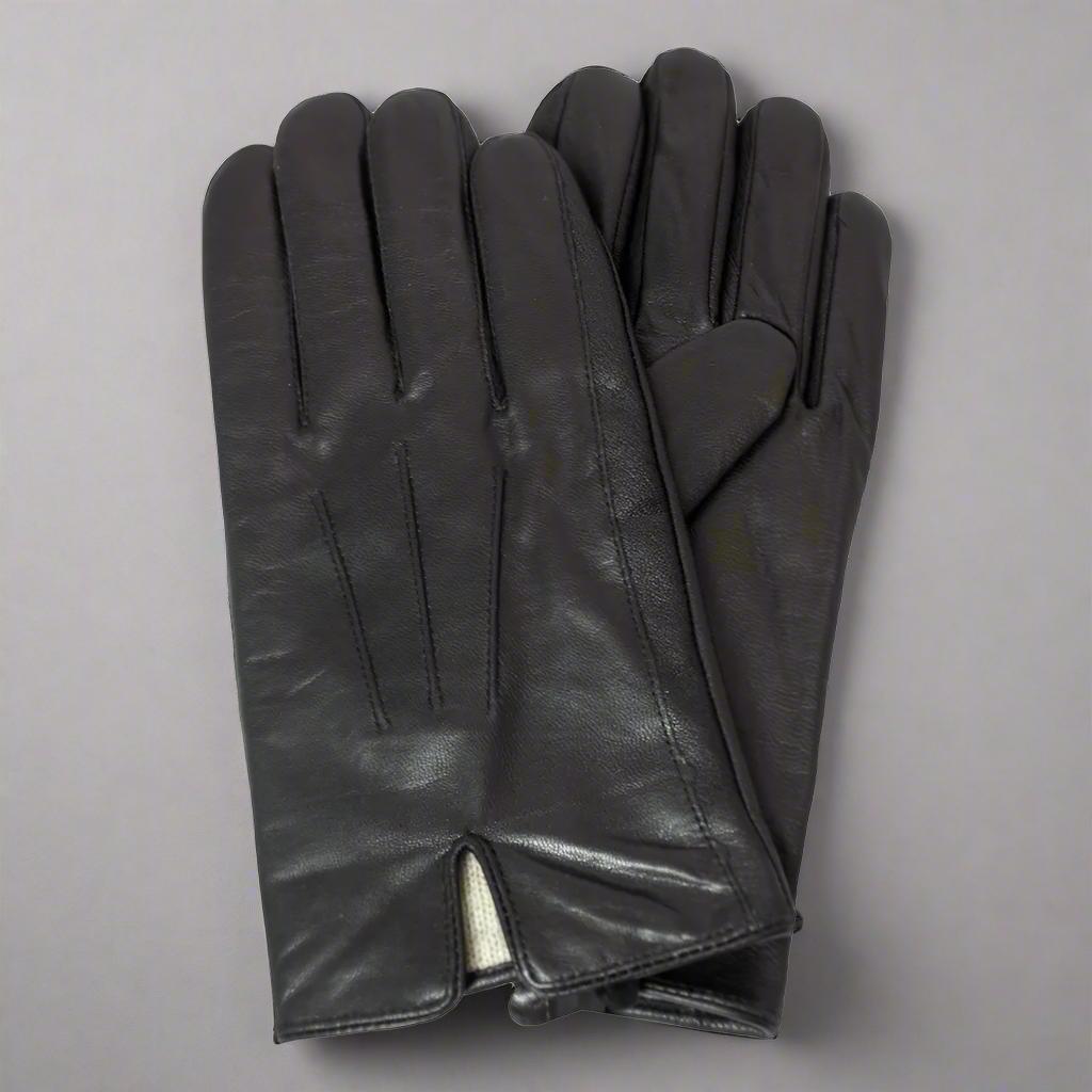 BOL Men's Knit Lining Leather Gloves - Velora Luxury Fashion