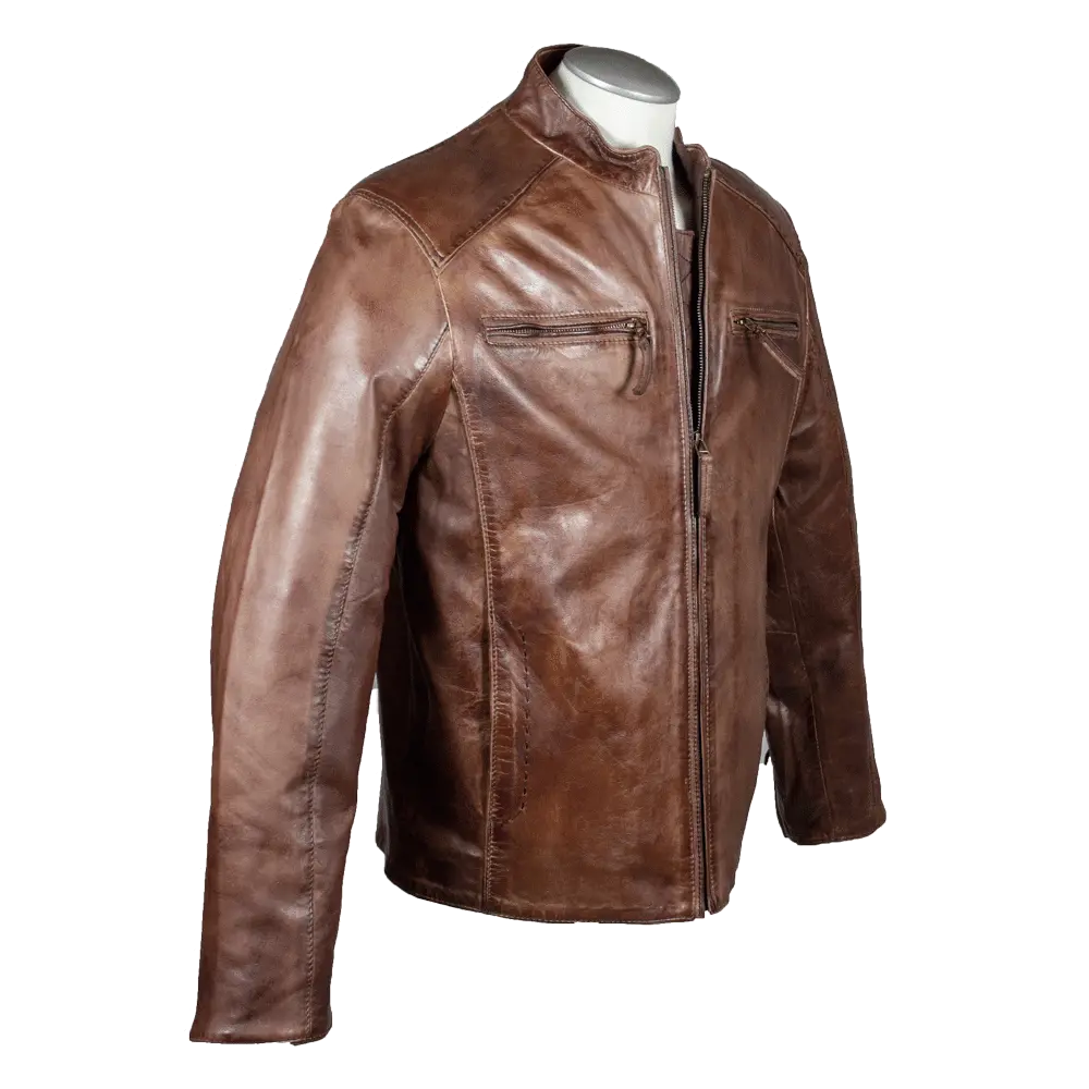 BOL Men's Racer Leather Jacket - Velora Luxury Fashion