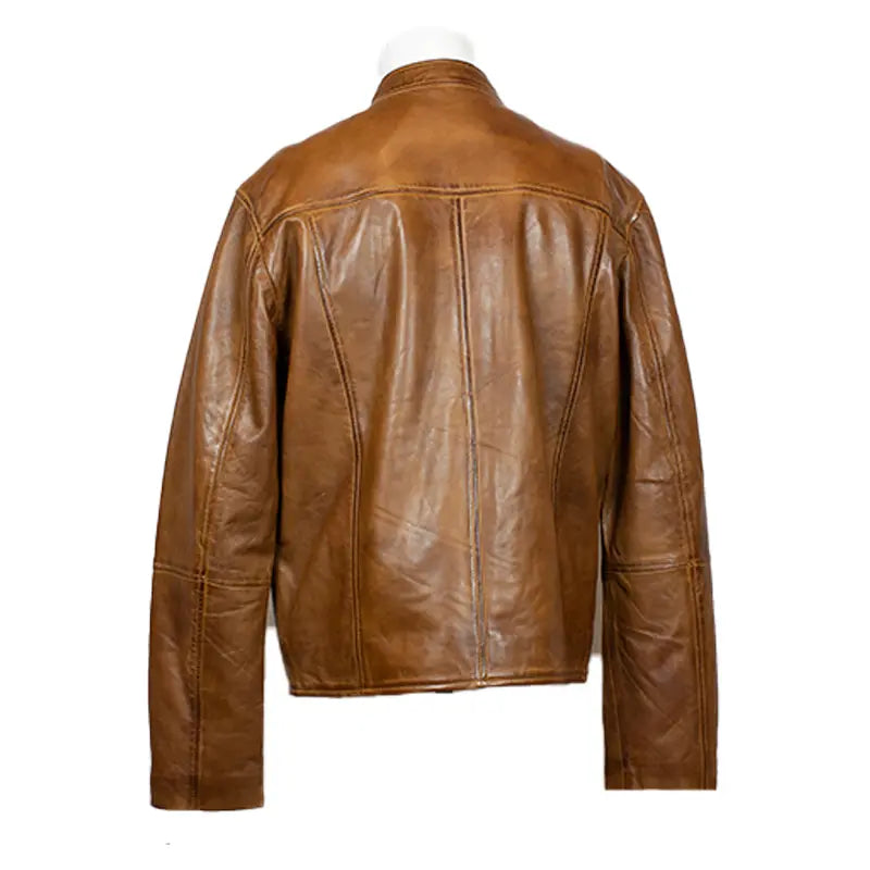 BOL Men's Snap Collar Lamb Leather Jacket - Velora Luxury Fashion