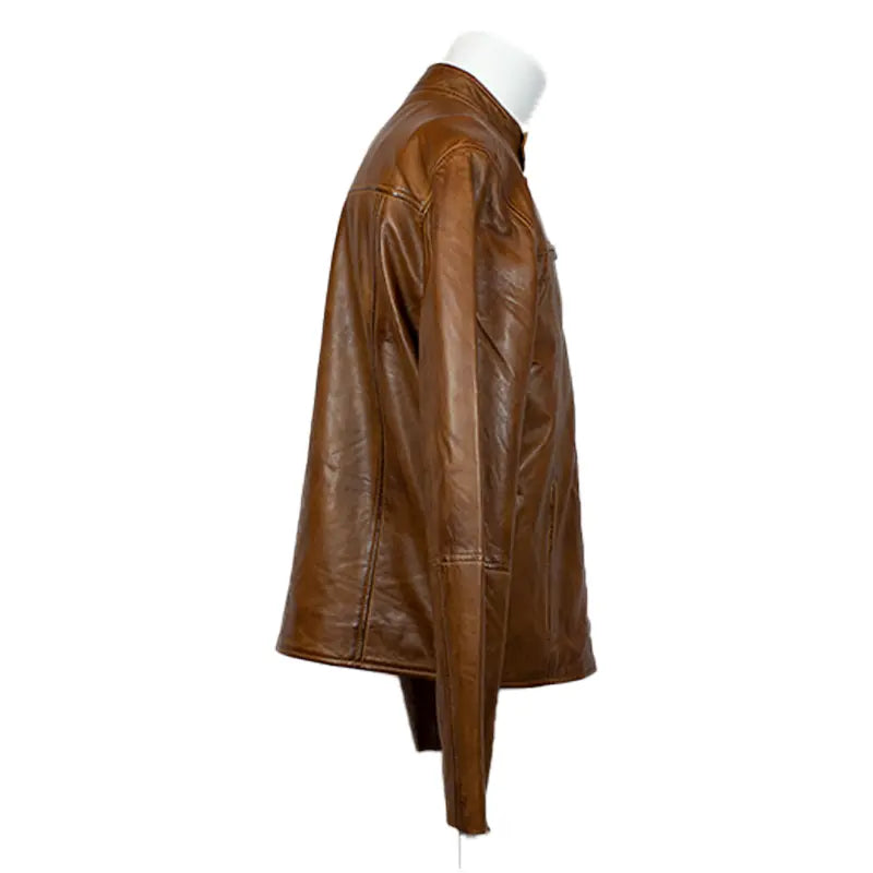 BOL Men's Snap Collar Lamb Leather Jacket - Velora Luxury Fashion