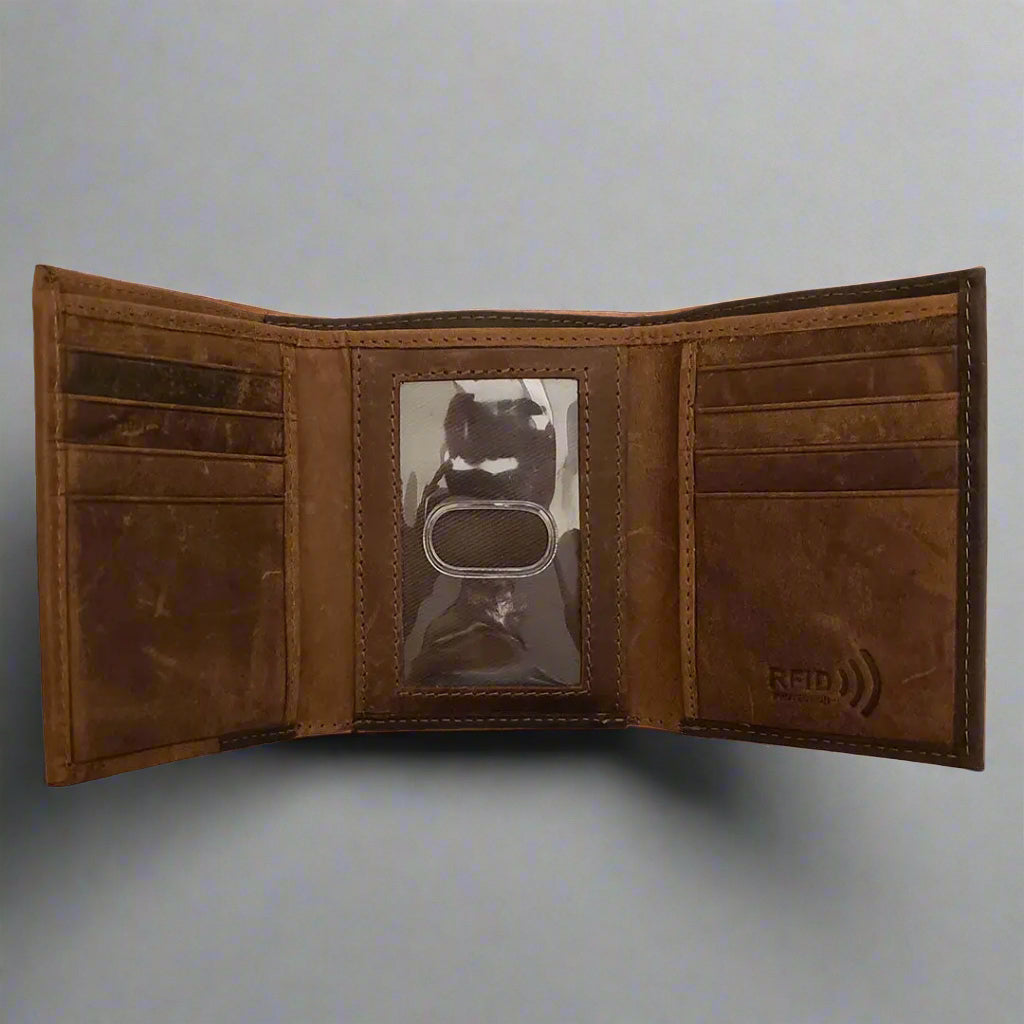 BOL Men's Two-Tone Trifold Leather RFID Wallet - Velora Luxury Fashion