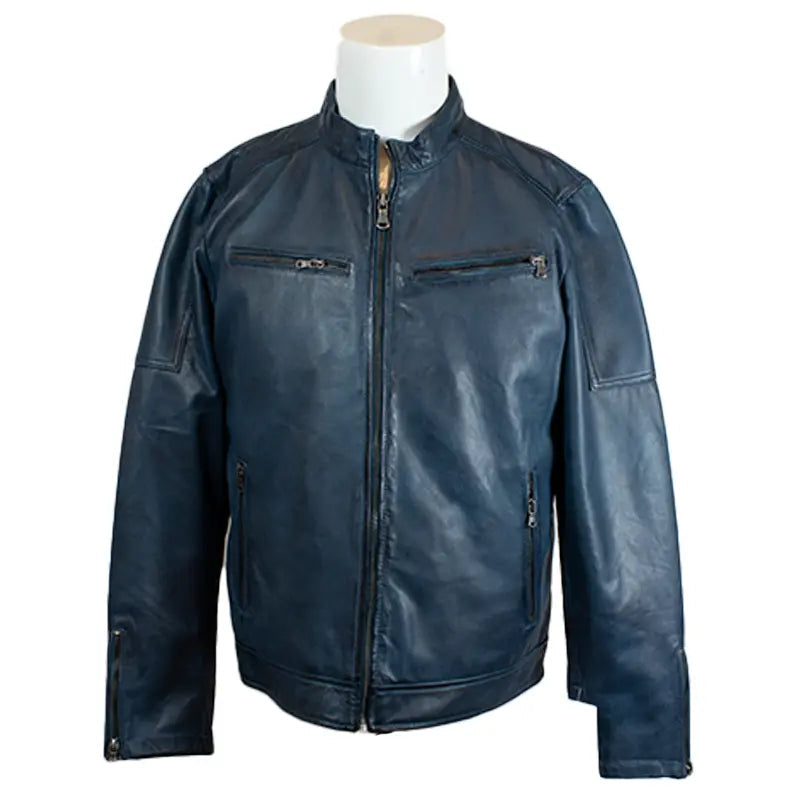 BOL Men's Waxed Sheep Prime Leather Jacket - Velora Luxury Fashion