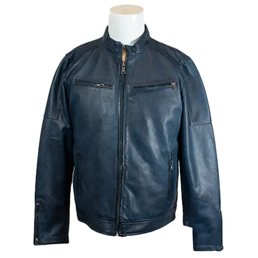 BOL Men's Waxed Sheep Prime Leather Jacket - Velora Luxury Fashion