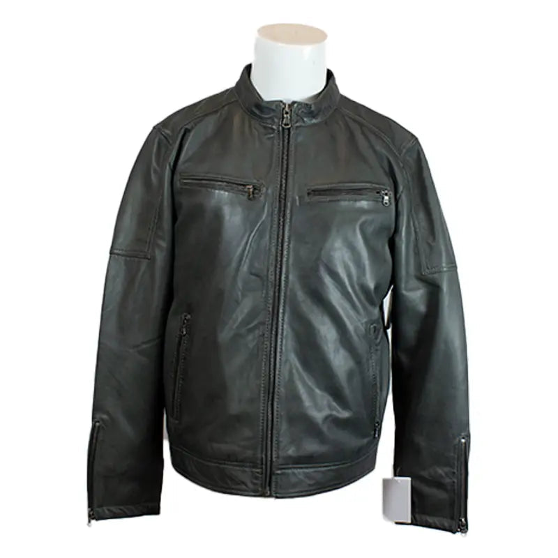 BOL Men's Waxed Sheep Prime Leather Jacket - Velora Luxury Fashion