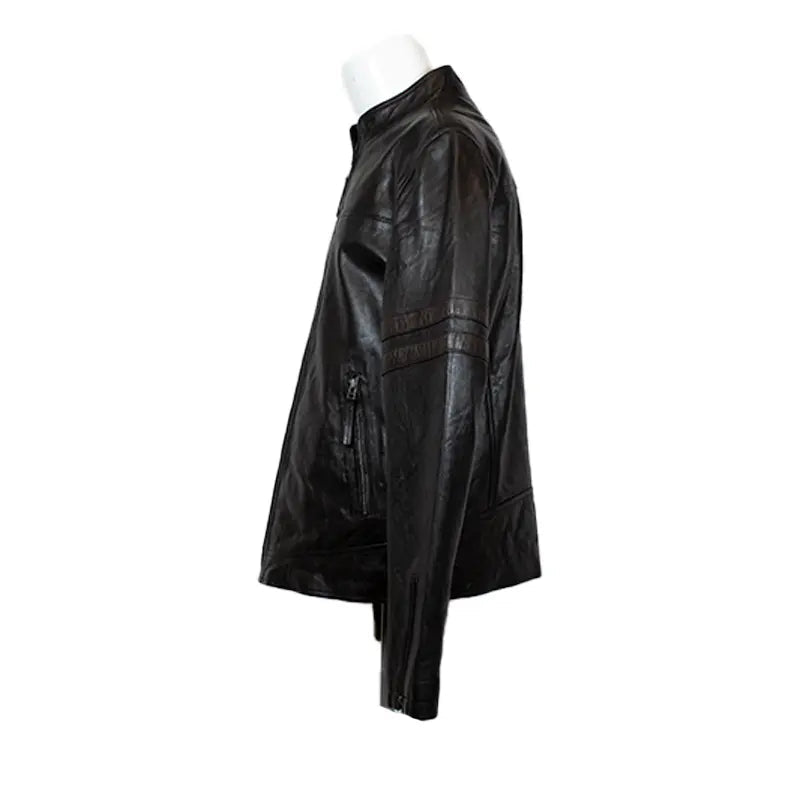 BOL Men's Zip up Lamb Leather Jacket - Velora Luxury Fashion