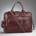 BOL/Open Road Two Handle Messenger Laptop Leather Bag - Velora Luxury Fashion