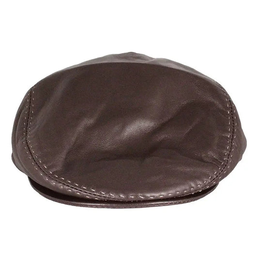 BOL Stitch Accent Leather London Flat Cap - Velora Luxury Fashion