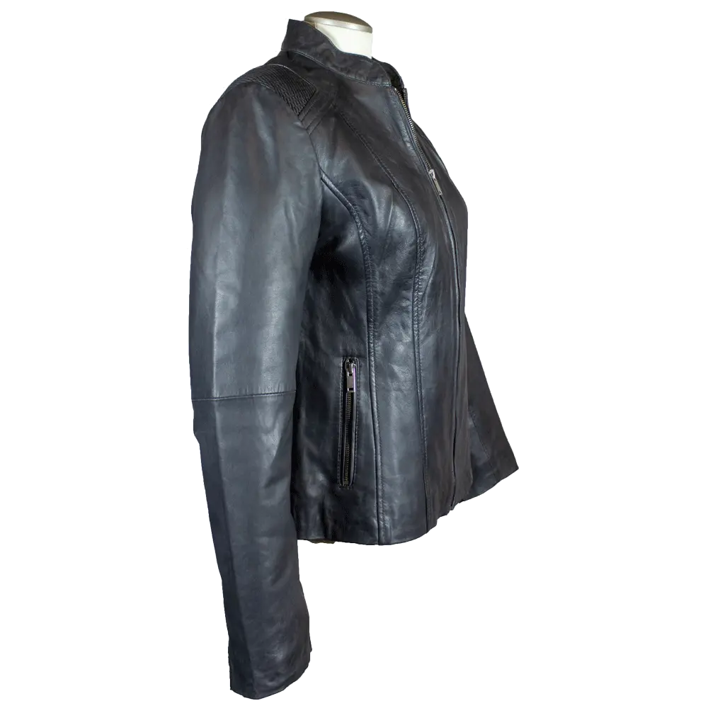 BOL Women's Basket Weave Accent Leather Jacket - Velora Luxury Fashion