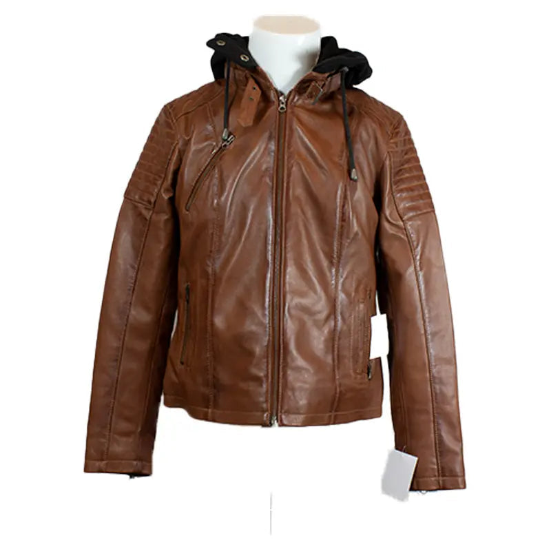 BOL Women's Hooded Leather Jacket - Velora Luxury Fashion