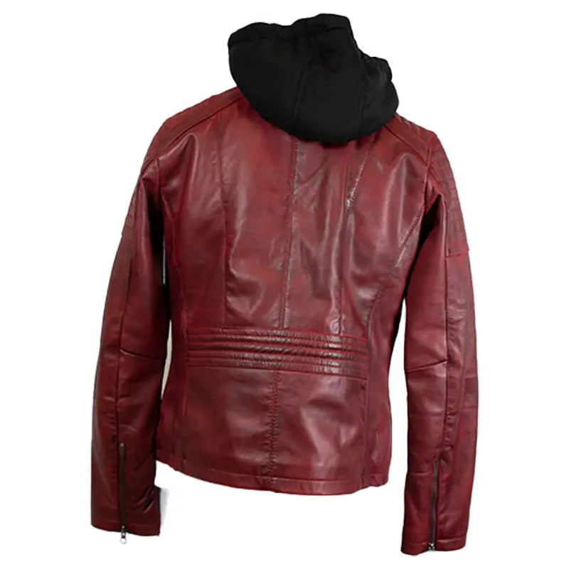 BOL Women's Hooded Leather Jacket - Velora Luxury Fashion