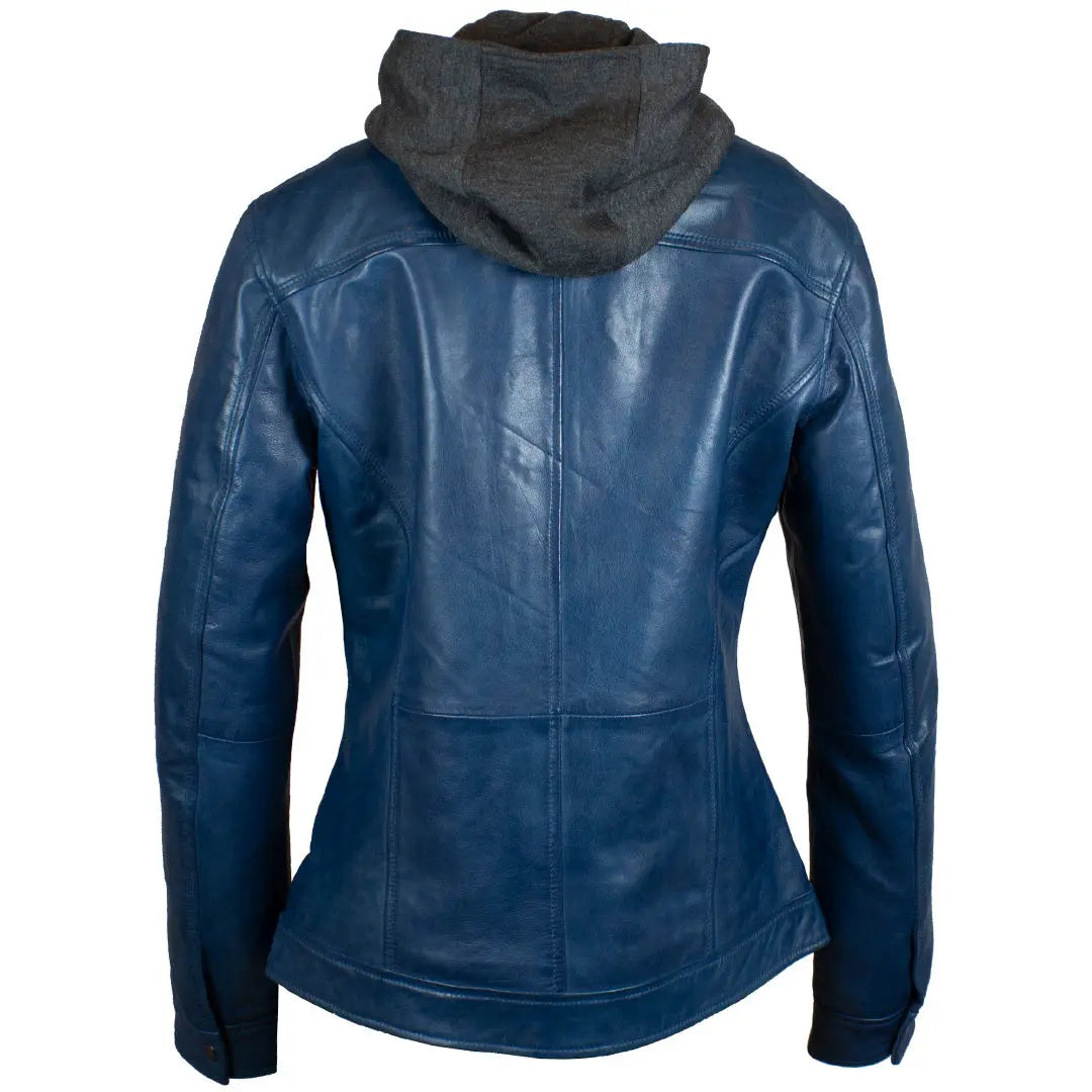 BOL Women's Removable Hood Leather Jacket - Velora Luxury Fashion