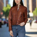 BOL Women's Sage 1 Lamb Leather Jacket - Velora Luxury Fashion