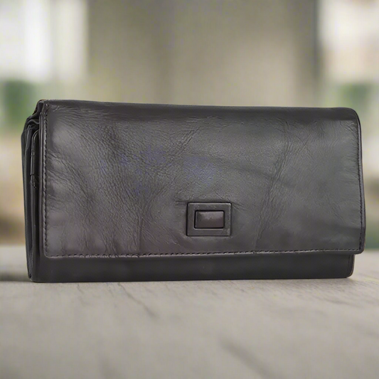 BOL Women's Square Tab Leather Wallet - Velora Luxury Fashion