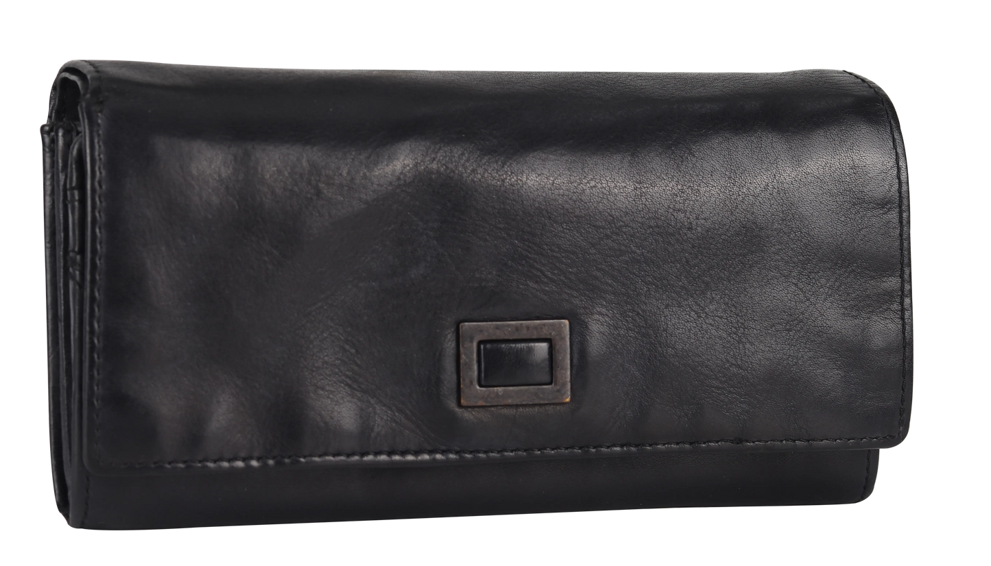 BOL Women's Square Tab Leather Wallet - Velora Luxury Fashion