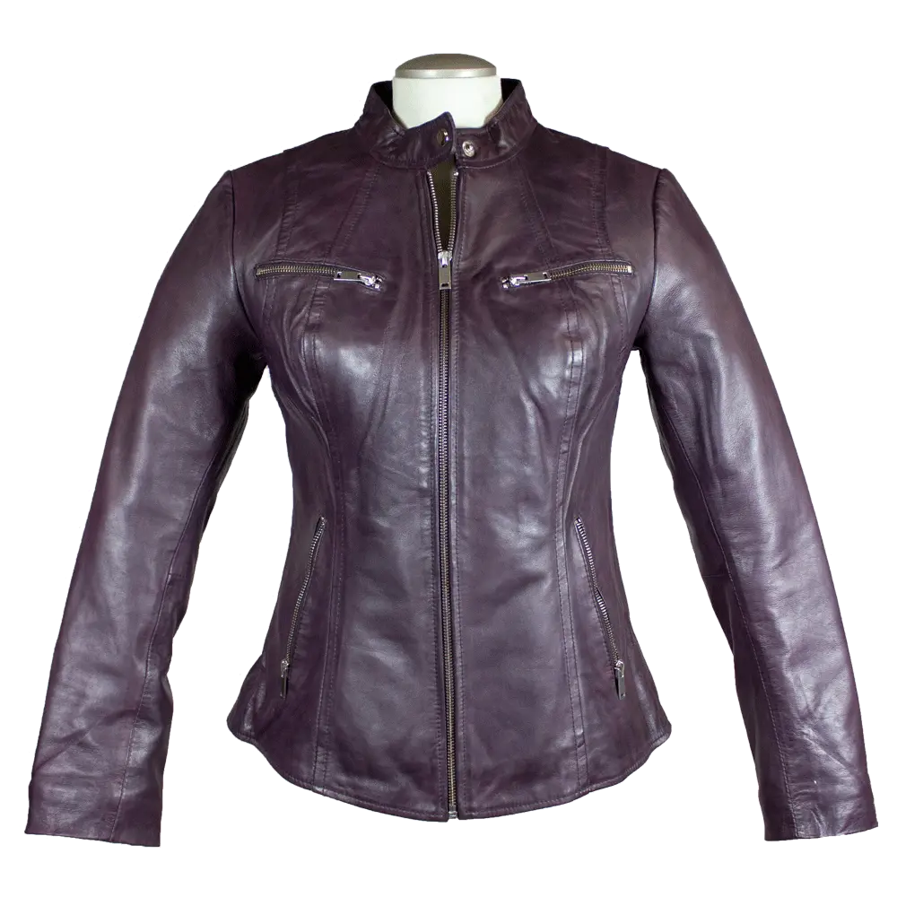 BOL Women's Zip Pocket Leather Jacket - Velora Luxury Fashion