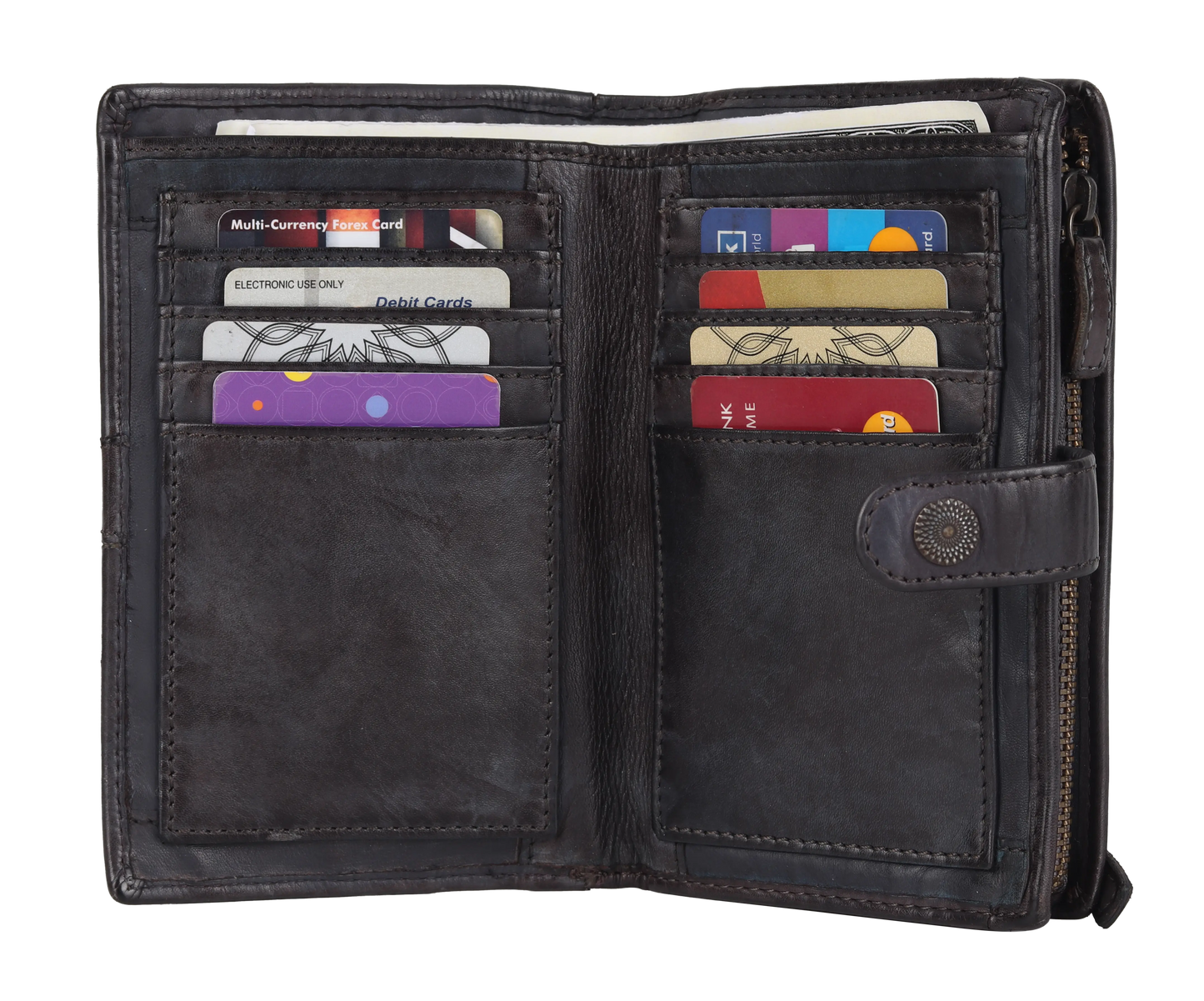 BOL Women's Bi-fold Organizer Wallet Boutique of Leathers/Open Road