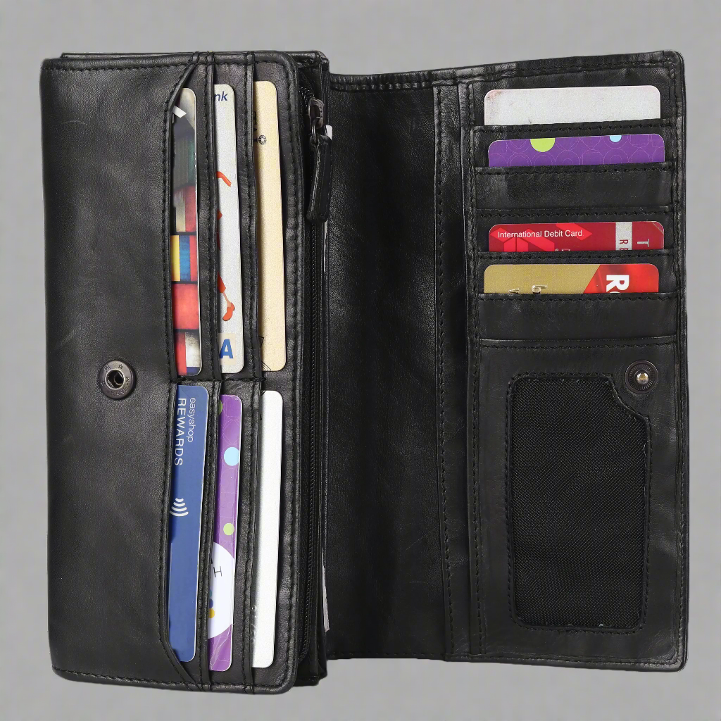 BOL Women's Square Tab Leather Wallet Boutique of Leathers/Open Road