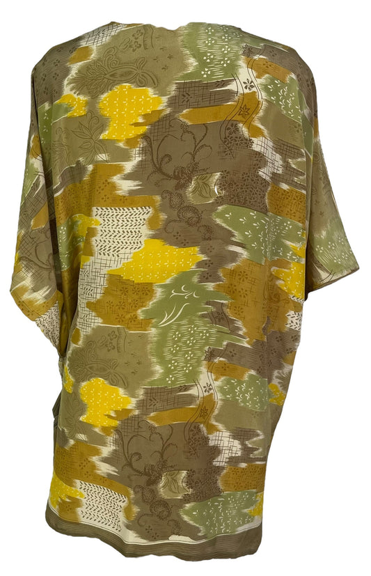PRC6918 Avatar Pure Silk Kimono-Sleeved Jacket with Belt - Velora