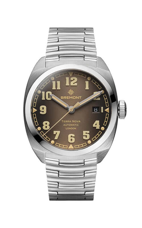 Bremont Terra Nova 40.5 Date 'Caramel' TN40-DT-SS-BR-B - Velora