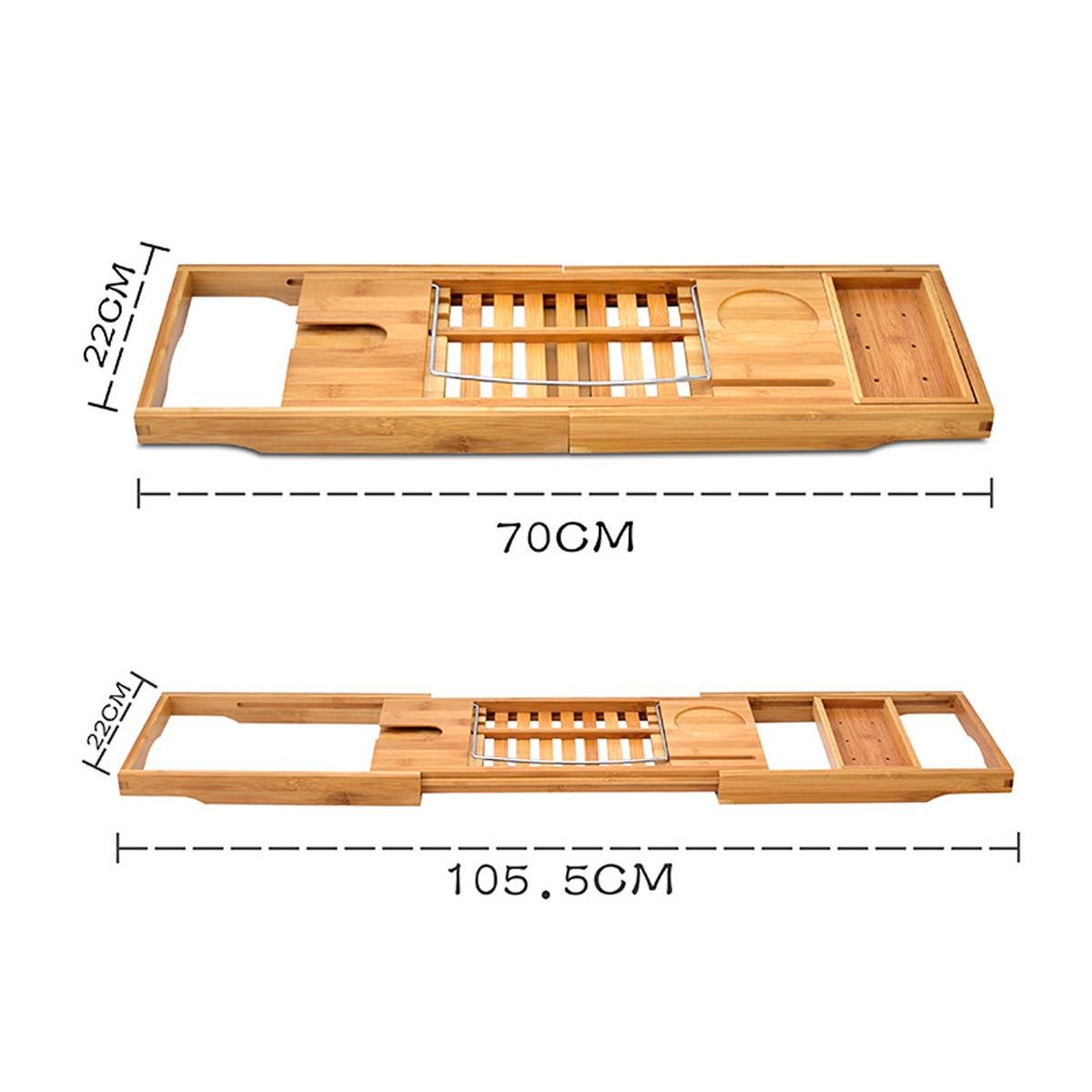 Bamboo Bath Caddy Tray - Velora Luxury Fashion