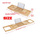 Bamboo Bath Caddy Tray - Velora Luxury Fashion