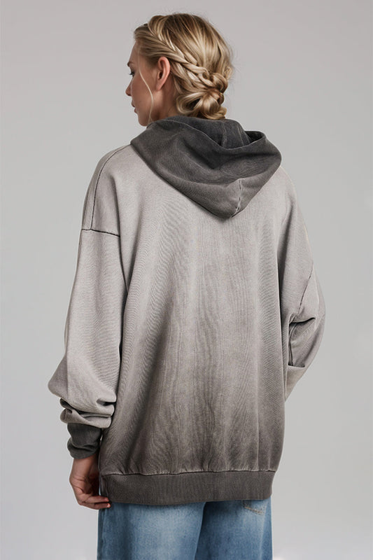 Basic Bae Drop Shoulder Long Sleeve Hoodie with Kangaroo Pocket - Velora Luxury Fashion