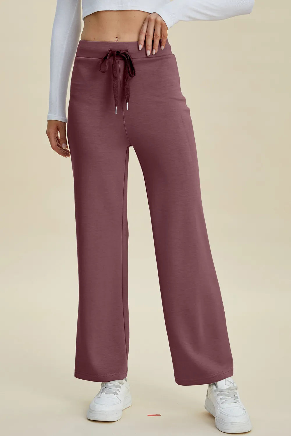 Basic Bae Full Size Air Scuba Drawstring Wide Leg Pants - Velora Luxury Fashion