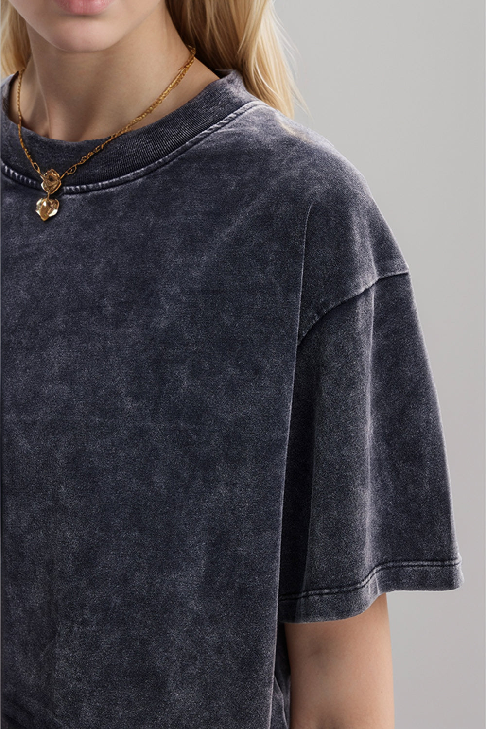 Basic Bae Round Neck Dropped Shoulder Short Sleeve T-Shirt - Velora Luxury Fashion