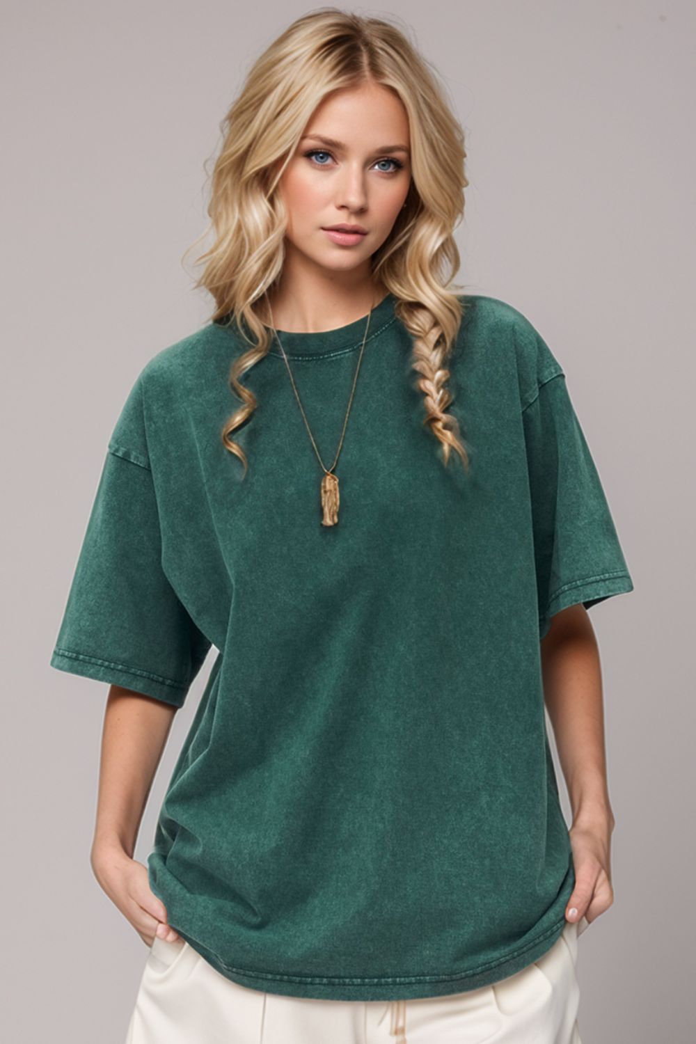 Basic Bae Round Neck Half Sleeve T-Shirt - Velora Luxury Fashion