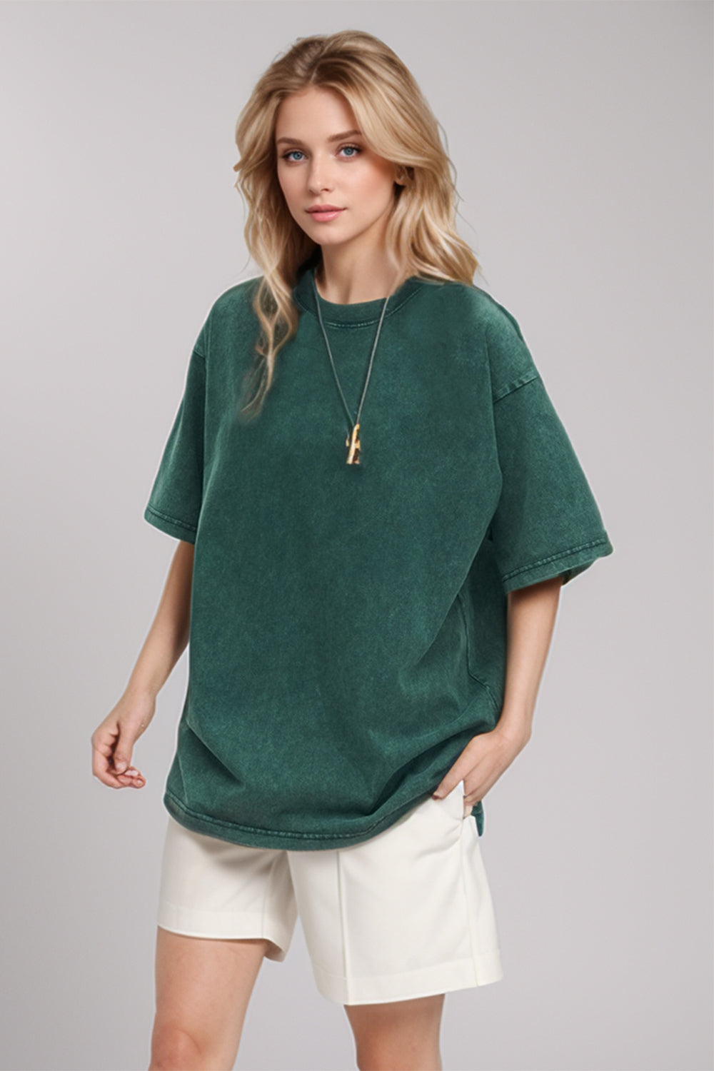 Basic Bae Round Neck Half Sleeve T-Shirt - Velora Luxury Fashion