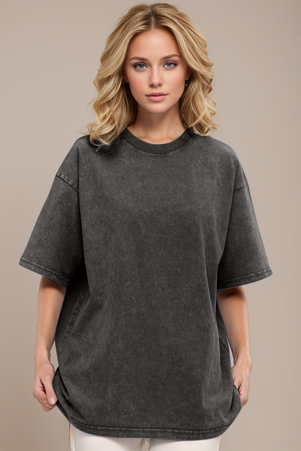 Basic Bae Round Neck Half Sleeve T-Shirt - Velora Luxury Fashion