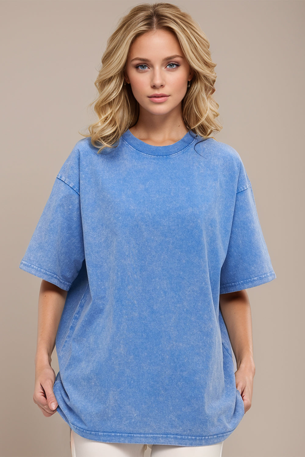 Basic Bae Round Neck Half Sleeve T-Shirt - Velora Luxury Fashion