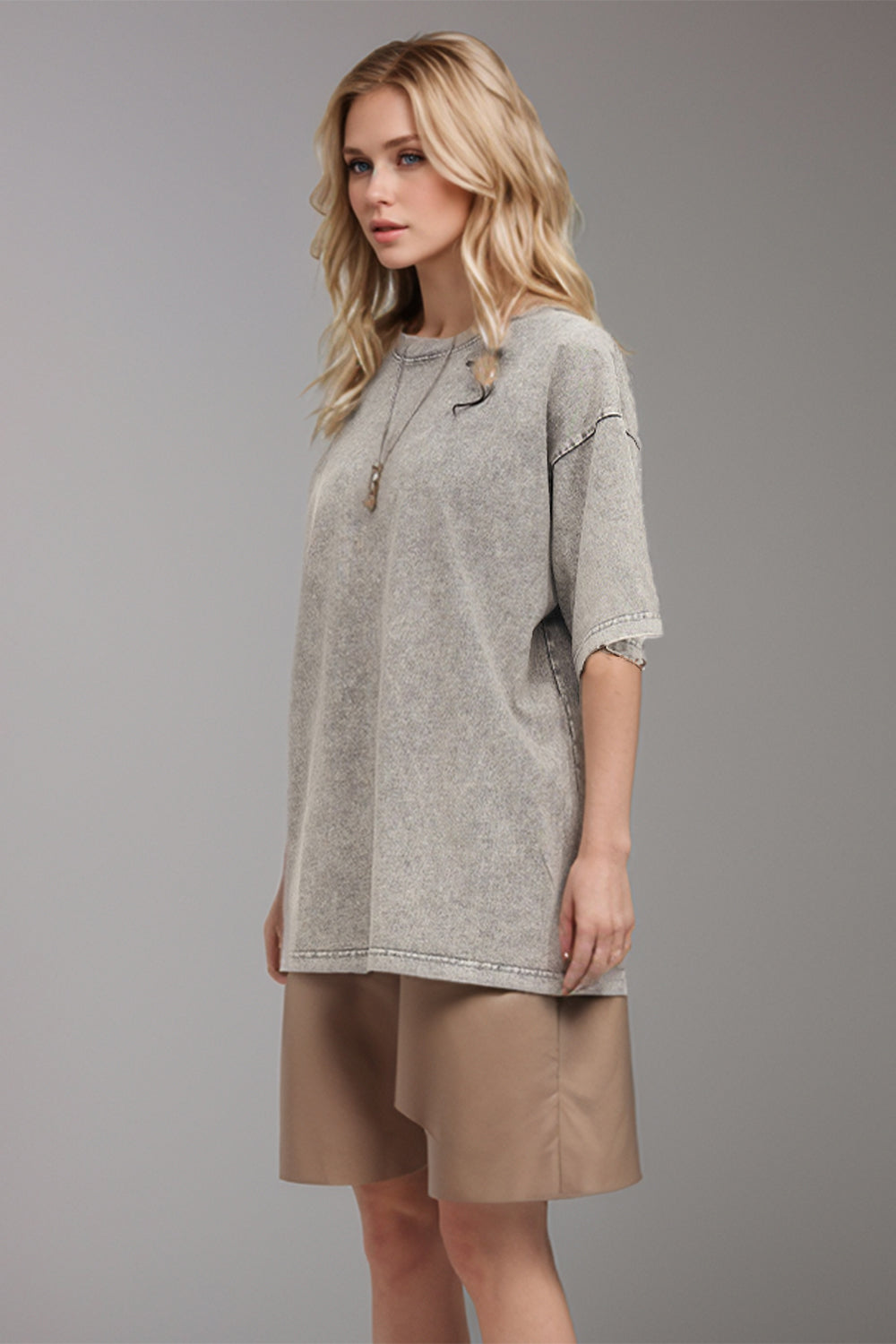 Basic Bae Round Neck Half Sleeve T-Shirt - Velora Luxury Fashion