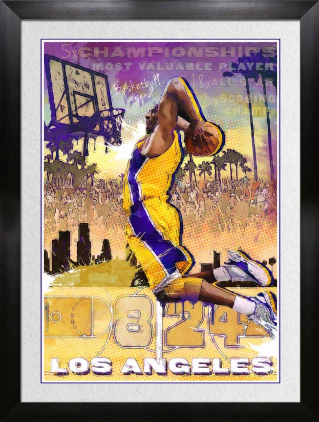 Basketball Los Angeles Tribute Framed Print - Velora Luxury Fashion