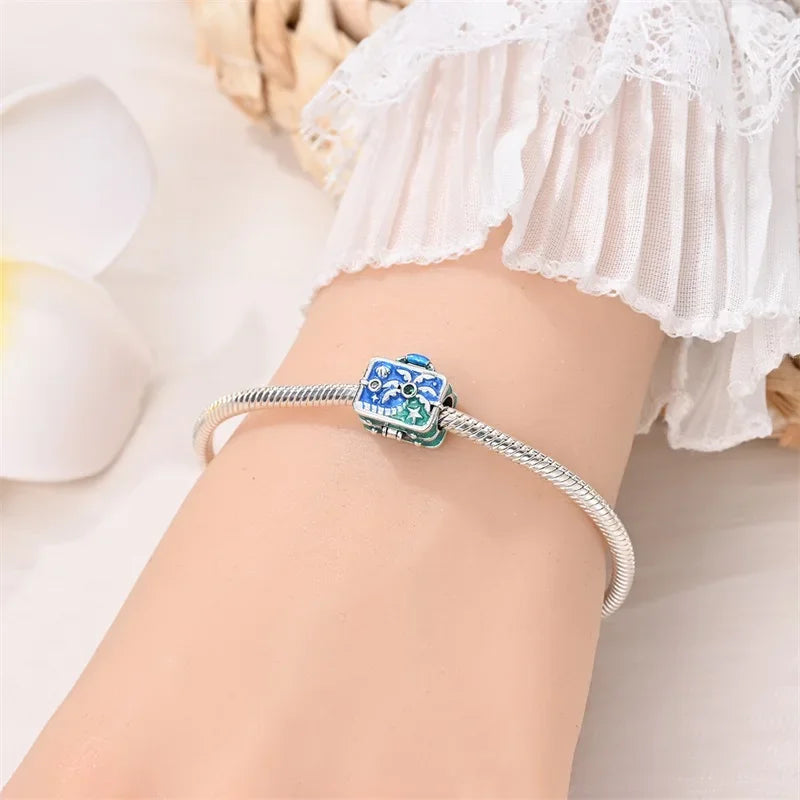 Beach Paradise Sterling Silver Suitcase Charm - Velora Luxury Fashion