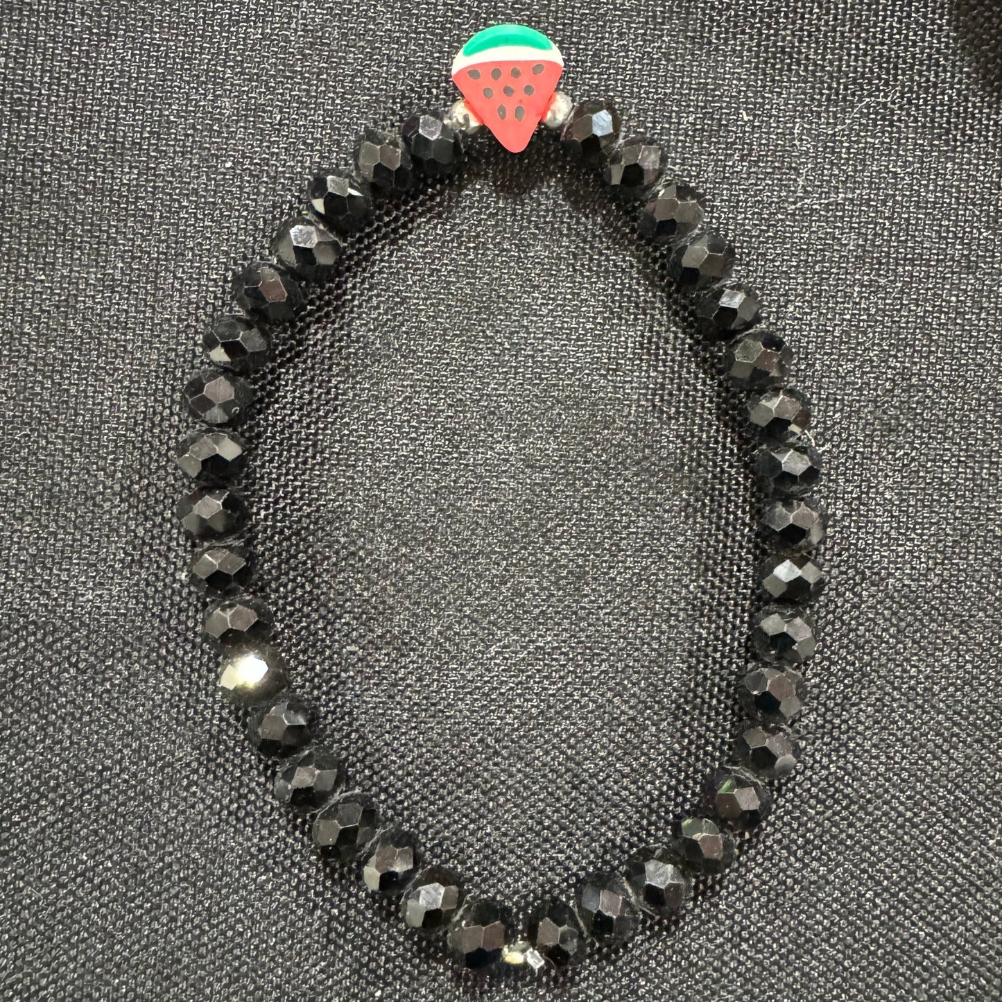 Beaded Bracelets | Watermelon & Palestine Map Charms – Black, White, Multicolor - Velora Luxury Fashion