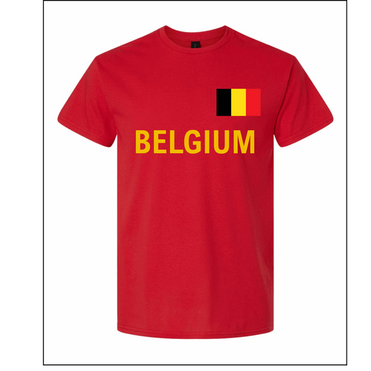 Belgium World Football Fan Tee – Red - Velora