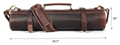 Bend Leather Chef Knife Roll 10 Slot - Walnut Brown - Velora Luxury Fashion