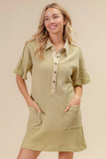 BiBi Dip Dye Mineral Washed Knit Dress - Velora Luxury Fashion