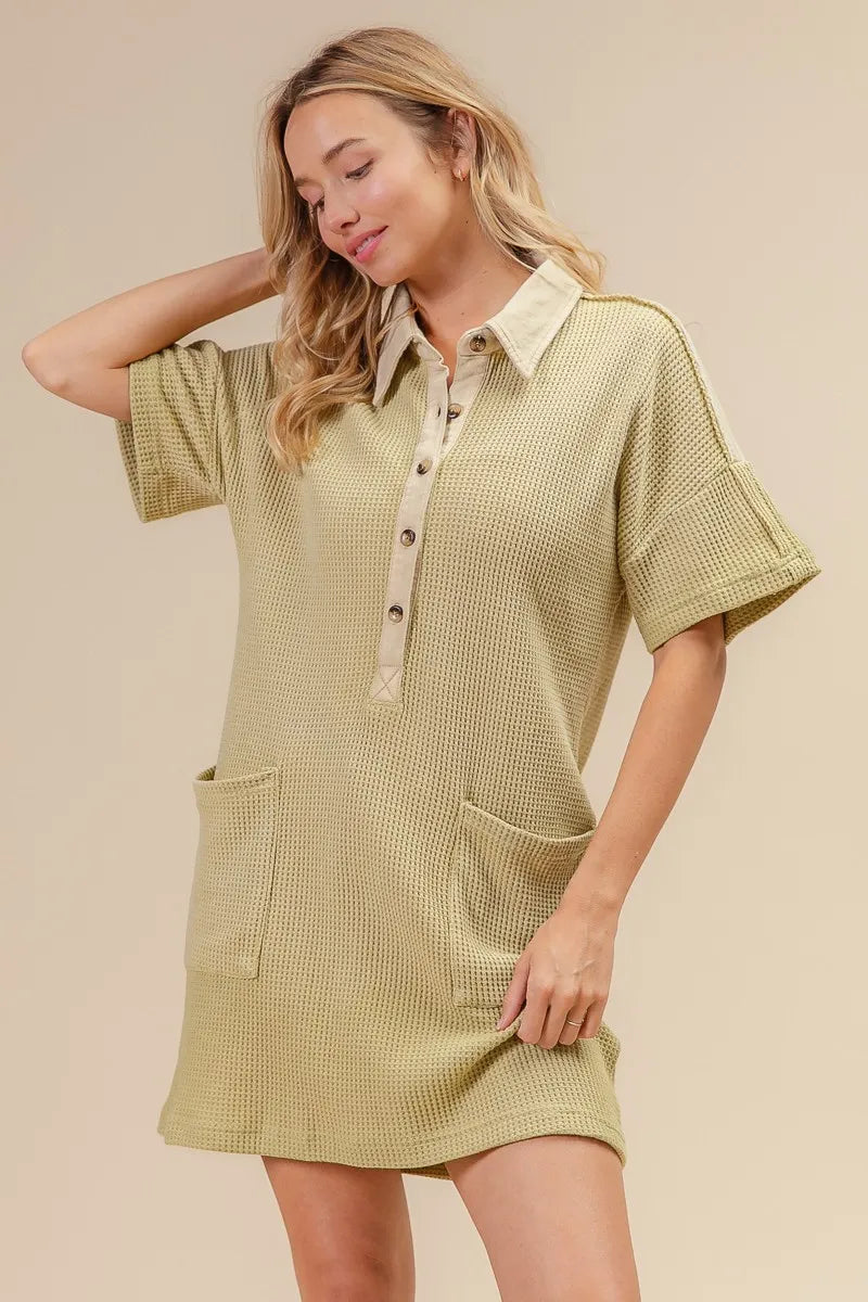 BiBi Dip Dye Mineral Washed Knit Dress - Velora Luxury Fashion