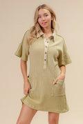 BiBi Dip Dye Mineral Washed Knit Dress - Velora Luxury Fashion