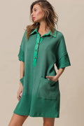 BiBi Dip Dye Mineral Washed Knit Dress - Velora Luxury Fashion