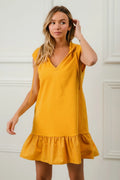 BiBi Ruffled French Terry Hooded Dress - Velora Luxury Fashion