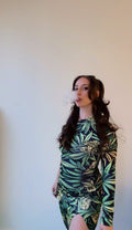 Big Buds One-Shoulder Slit Maxi Dress - Velora Luxury Fashion