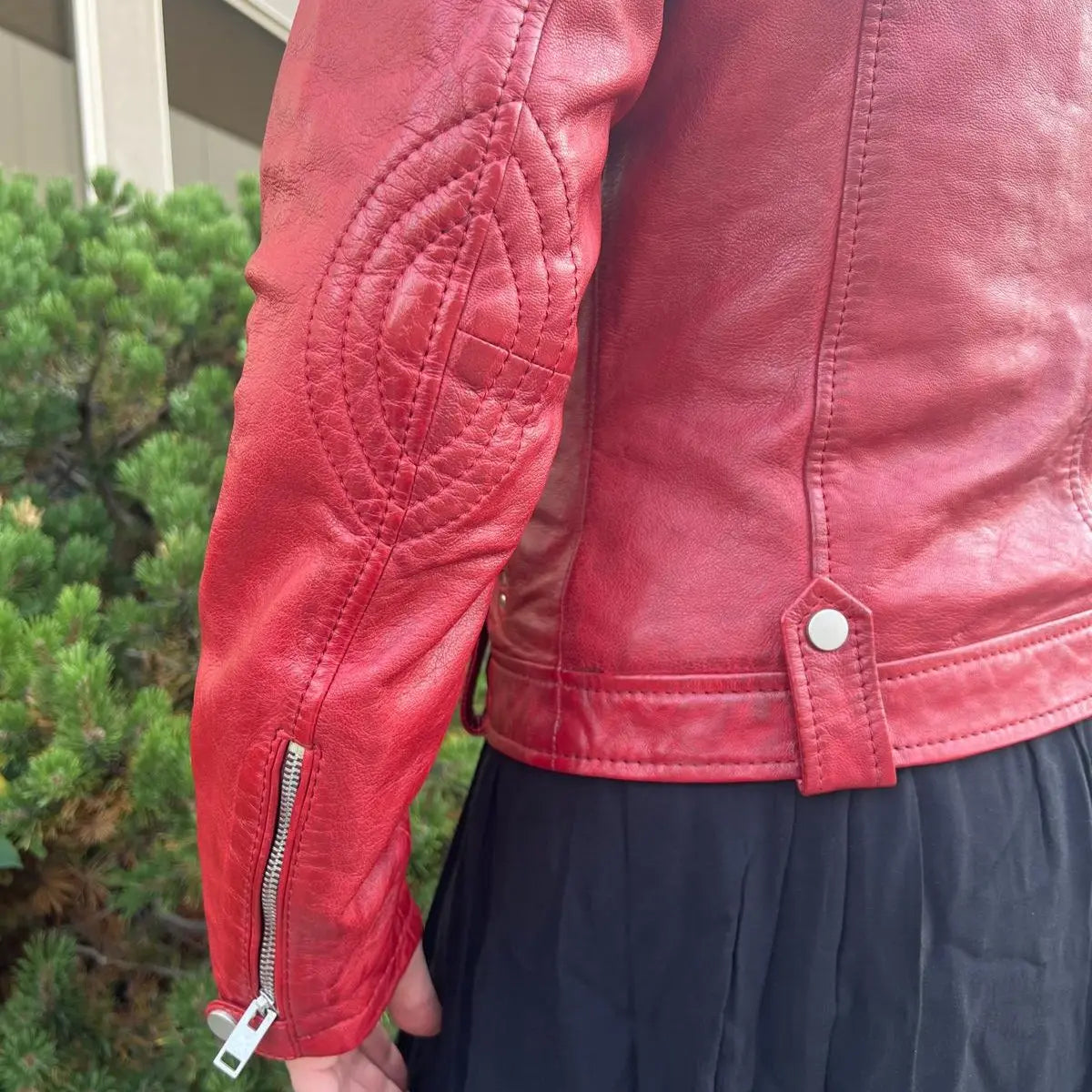Biker-Look Sheep Leather Jacket - Velora Luxury Fashion