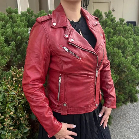 Biker-Look Sheep Leather Jacket Boutique of Leathers/Open Road