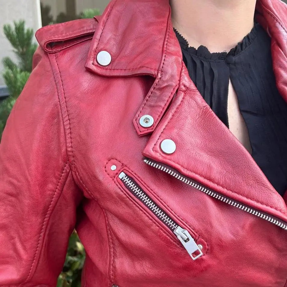 Biker-Look Sheep Leather Jacket Boutique of Leathers/Open Road