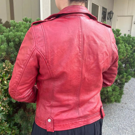 Biker-Look Sheep Leather Jacket Boutique of Leathers/Open Road