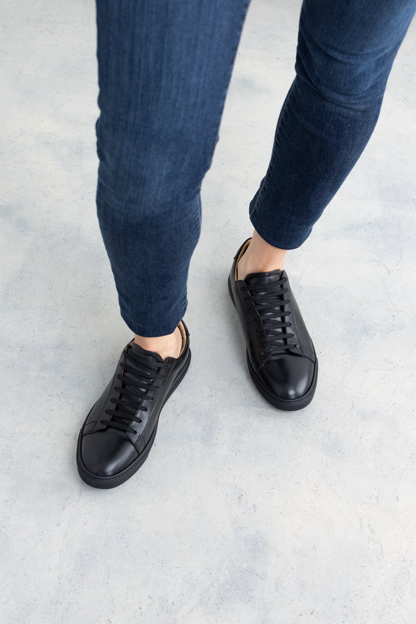 Black Calfskin Città Sneaker - Velora Luxury Fashion