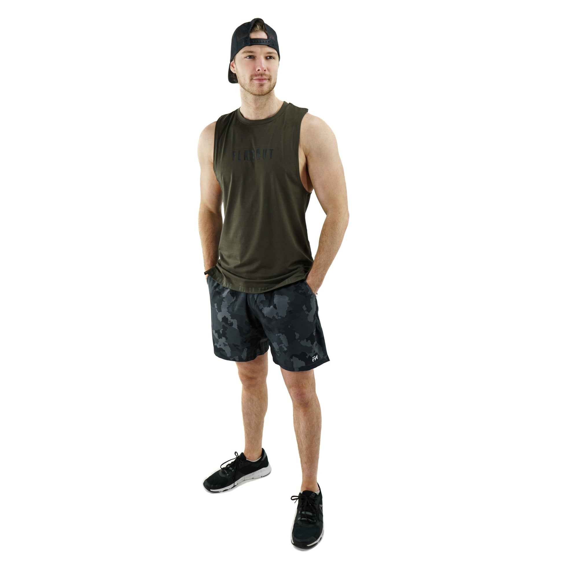 Unlimited Shorts Grey Camo (7.5") - Velora